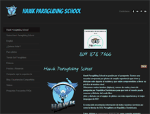 Tablet Screenshot of hawkparagliding.com